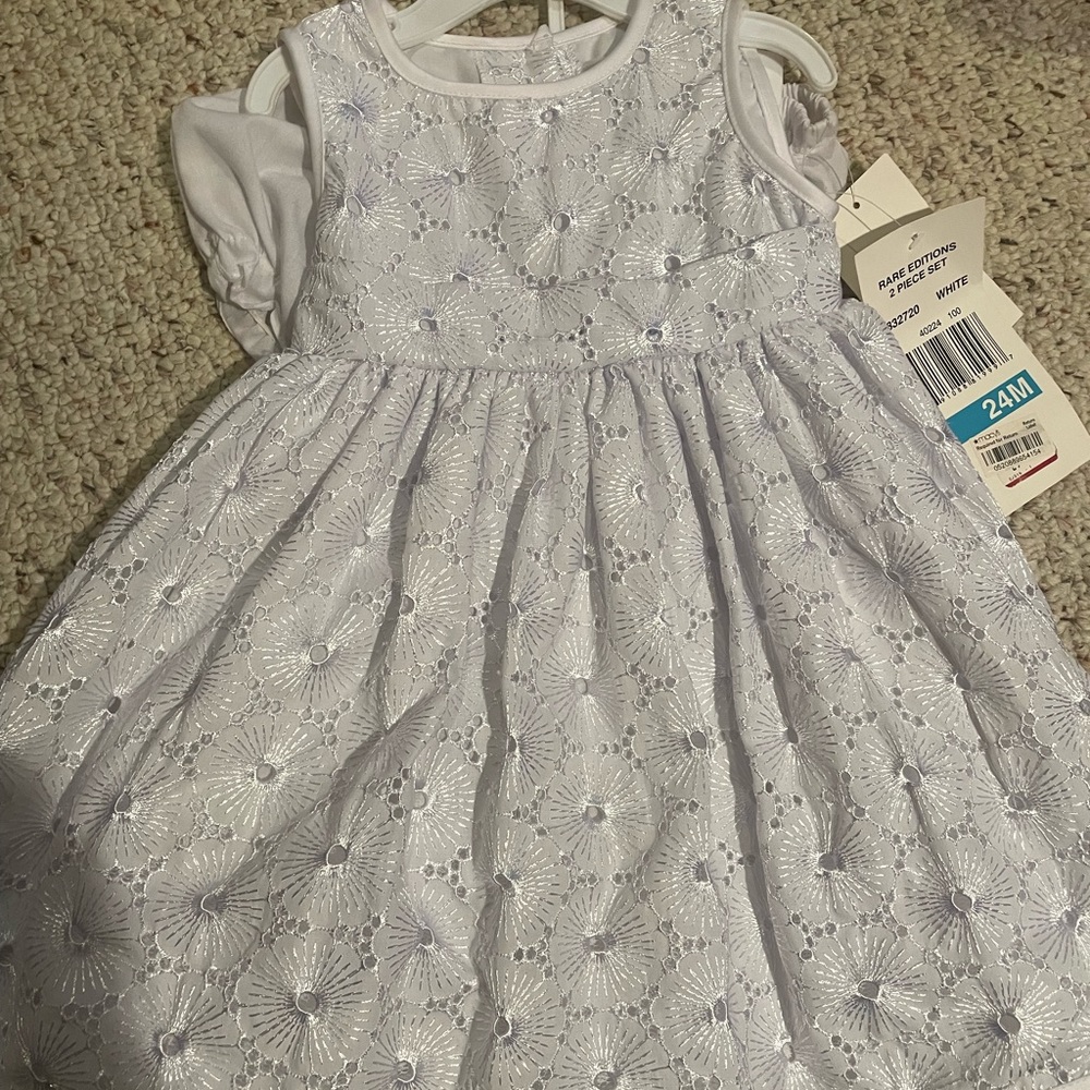 White Eyelet Flower Girl Dress